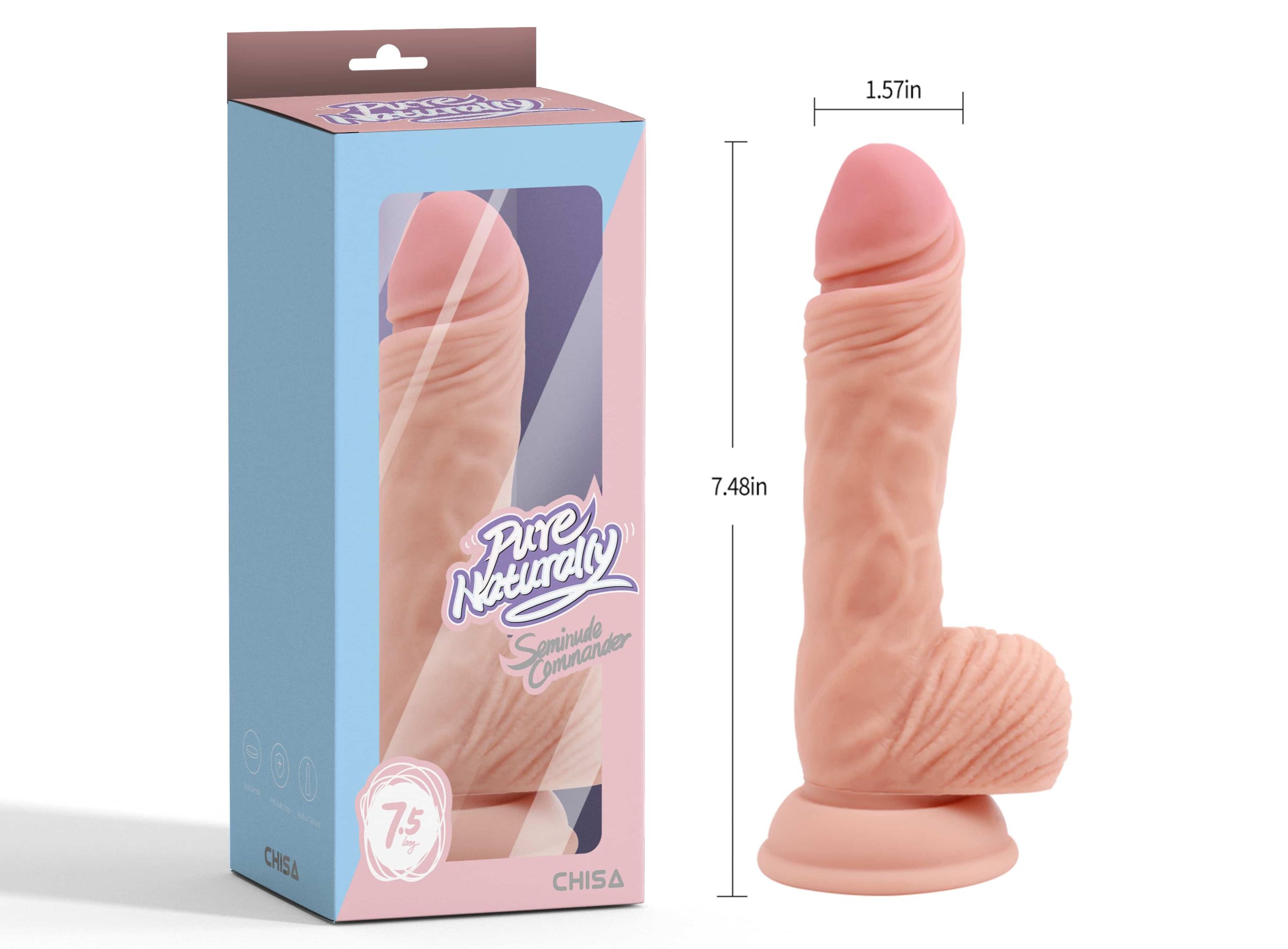 Pure Naturally - Dildo 19cm Vaalea - Image 5