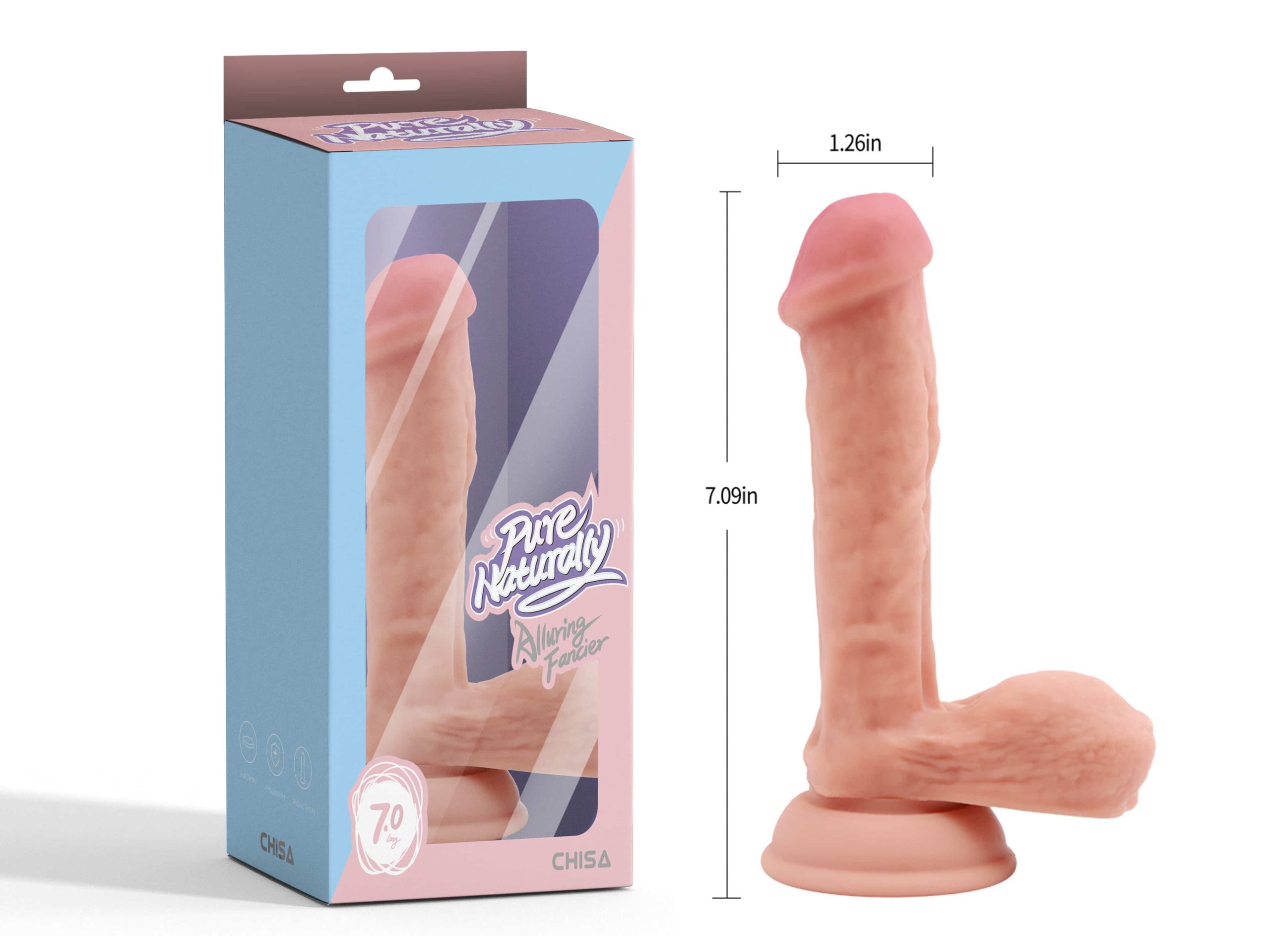 Pure Naturally - Dildo 18cm Vaalea - Image 5